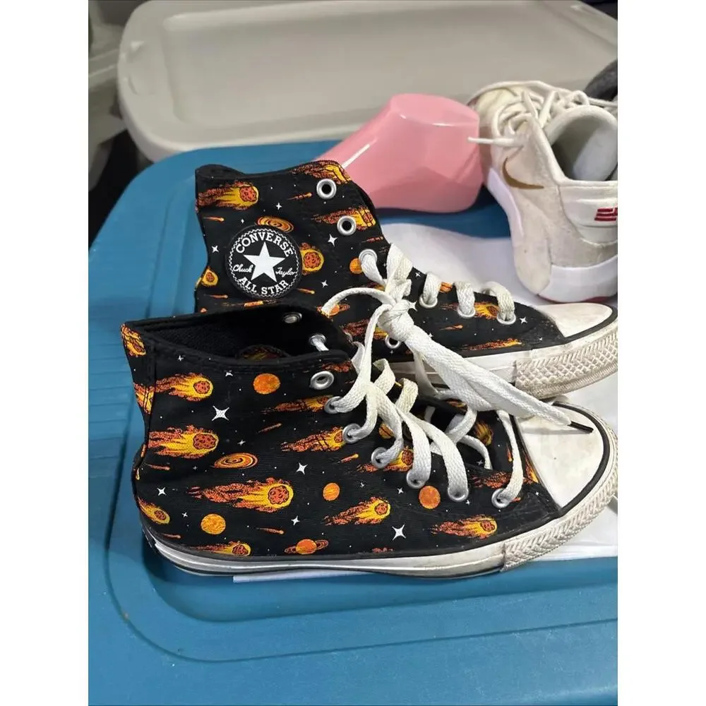 Converse Chuck Taylor Shoes High Canvas Black‎ Orange Casual A02925F   Kids 3.5